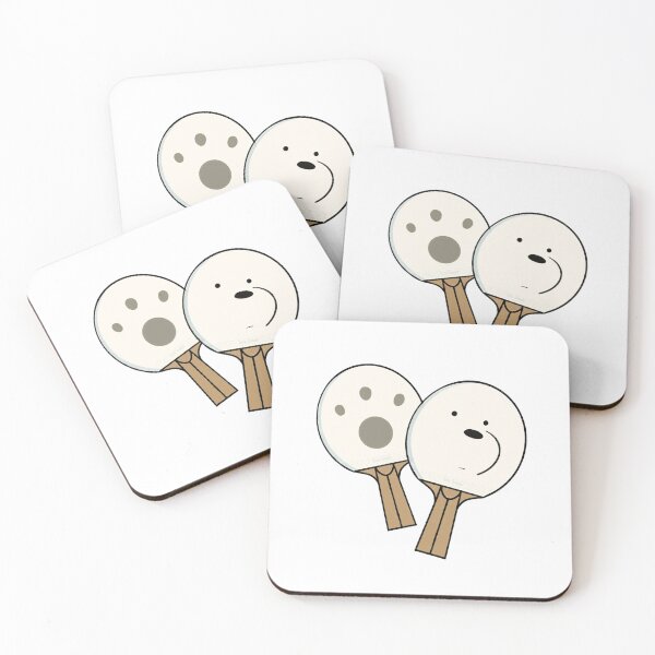 Item preview, we bare bears | ice bear ping pong paddles designed and sold by vickydesignedit.