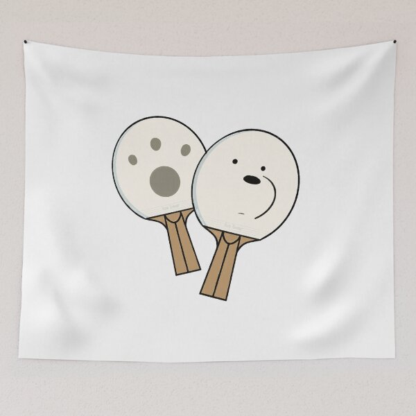 Item preview, we bare bears | ice bear ping pong paddles designed and sold by vickydesignedit.