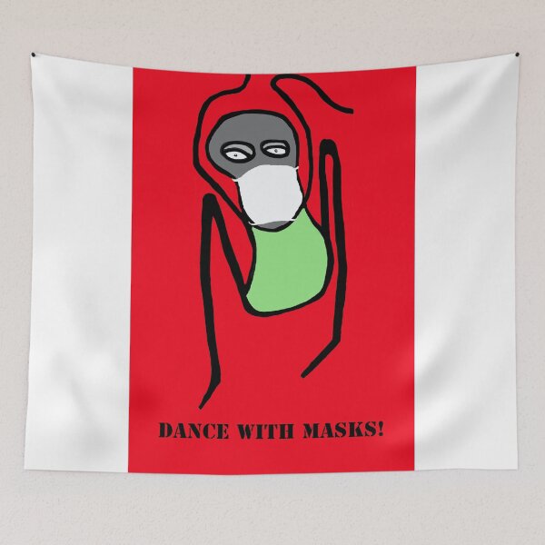Item preview,  DANCE WITH MASKS! (Red Background) designed and sold by dscottlarson.