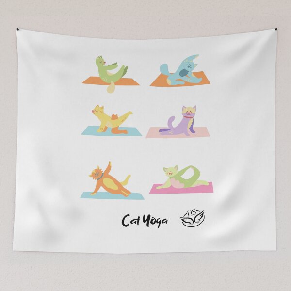 Item preview, Funny Yoga Cats Poses designed and sold by happystorehs.