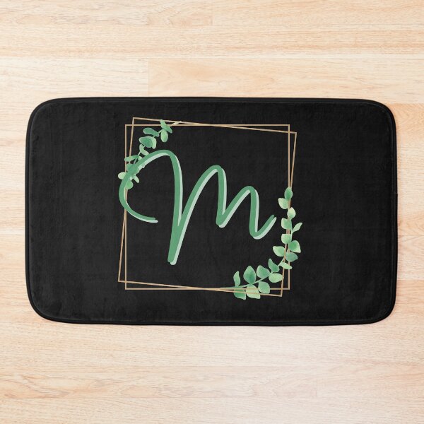 Item preview, Letter M Monogram - Floral Script Letter designed and sold by TeesForNerds.