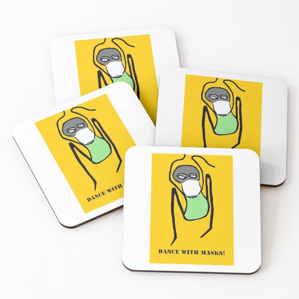 Item preview, DANCE WITH MASKS! (Yellow Background) designed and sold by dscottlarson.