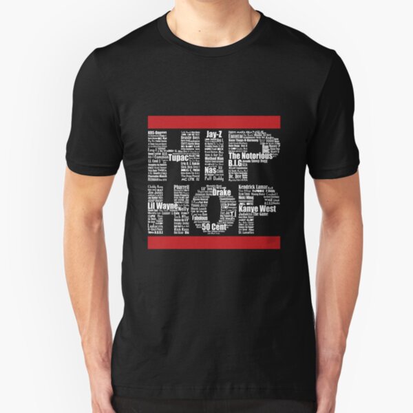 Hip Hop in Black Slim Fit T-Shirt
