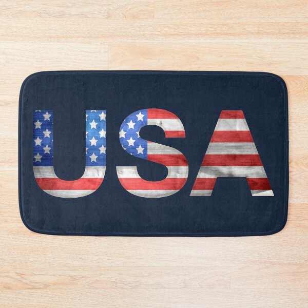 Item preview, USA american flag typography designed and sold by Fashionmonger.