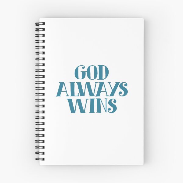 Item preview, God Always Wins Blue Text Graphic designed and sold by karinnem.