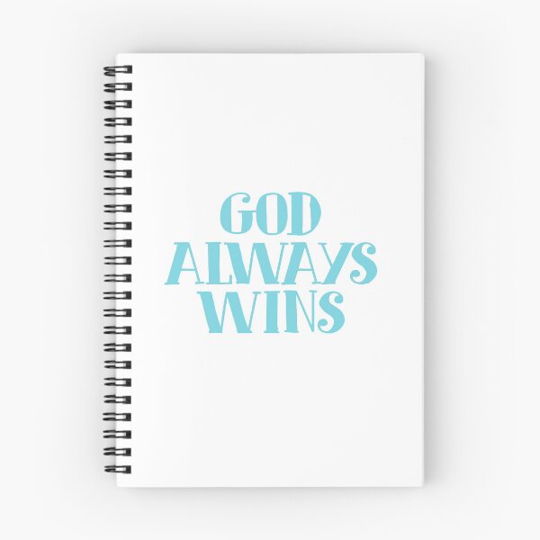 Item preview, God Always Wins Light Blue Text Graphic designed and sold by karinnem.