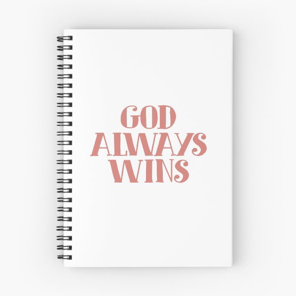 Item preview, God Always Wins Coral Text Graphic  designed and sold by karinnem.