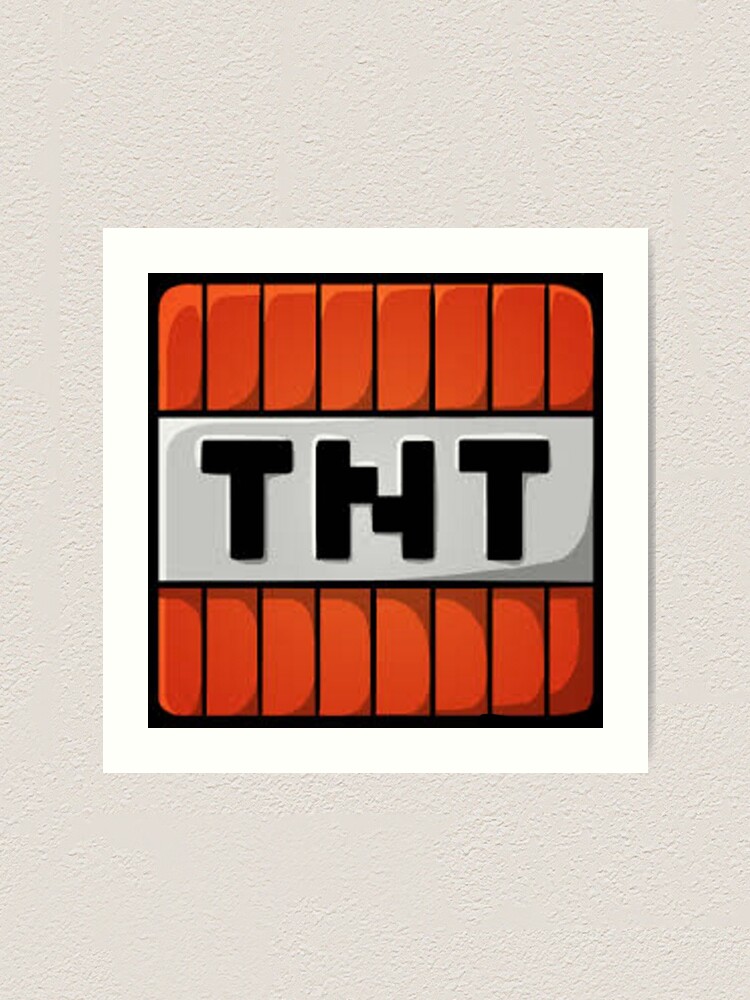 Tnt Minecraft Simple Art Print By Monkeyjunkey13 Redbubble