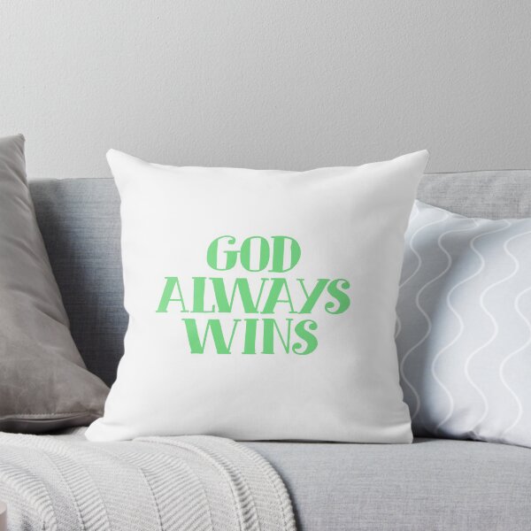 Item preview, God Always Wins Green Text Graphic designed and sold by karinnem.