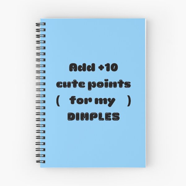 Item preview, Add +10 cute points for my dimples both cheeks light blue designed and sold by GrammarDance.