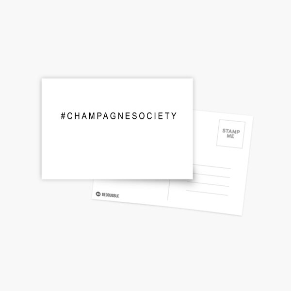 Champagne Society Postcard