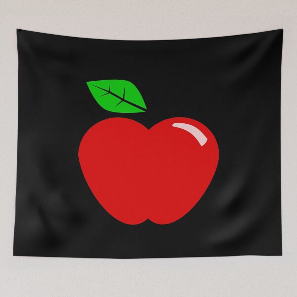 Item preview, Simple Bright Red Apple on Black designed and sold by tabbygun.