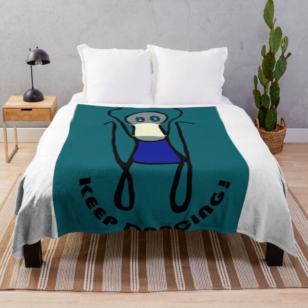 Item preview, DANCE WITH MASKS; KEEP DANCING! (Teal Background) designed and sold by dscottlarson.
