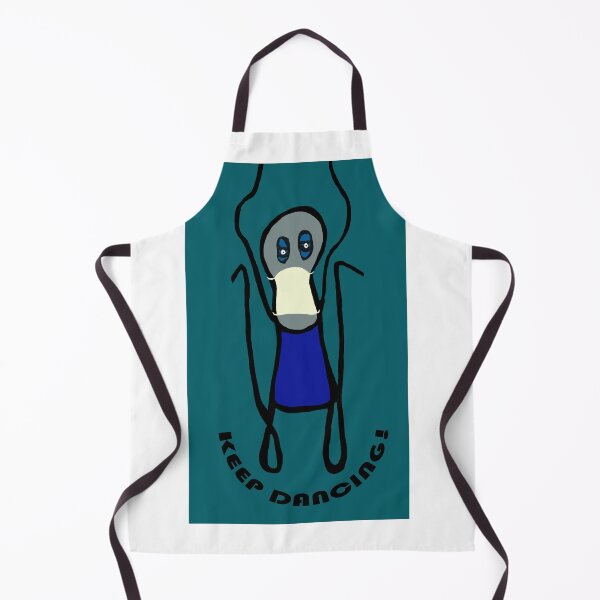 Item preview, DANCE WITH MASKS; KEEP DANCING! (Teal Background) designed and sold by dscottlarson.