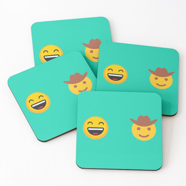 Item preview, Happy / cowboy emoji sticker designed and sold by AV  Designs.