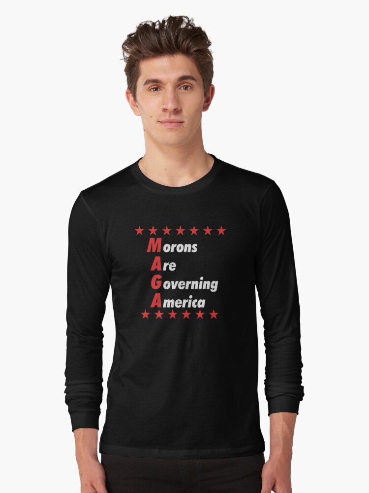 Imagen 1 de 5, Camiseta de manga larga con la obra MAGA | Imbécil que gobierna América, diseñada y vendida por 8645th.