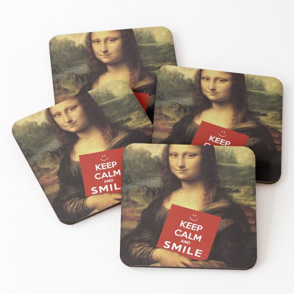 Item preview, Mona Lisa Says: Keep Calm And Smile designed and sold by Mythos57.