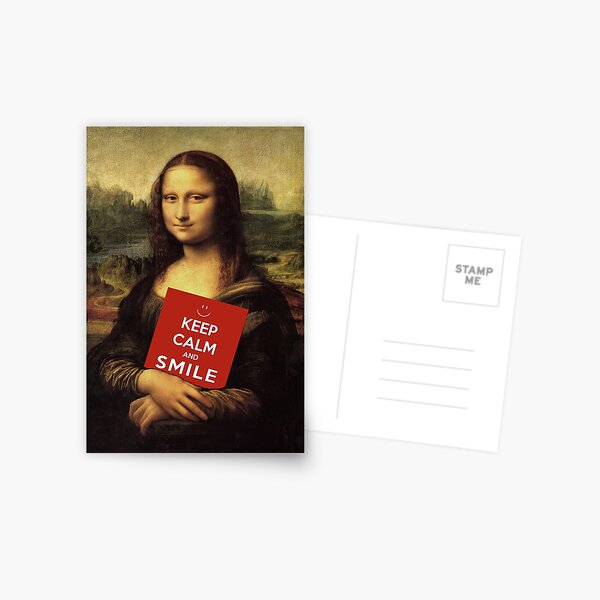 Mona Lisa Says: Keep Calm And Smile Postcard