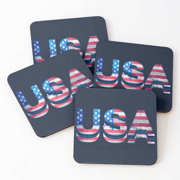 Item preview, vaporware USA american flag red white blue and black typography designed and sold by Fashionmonger.