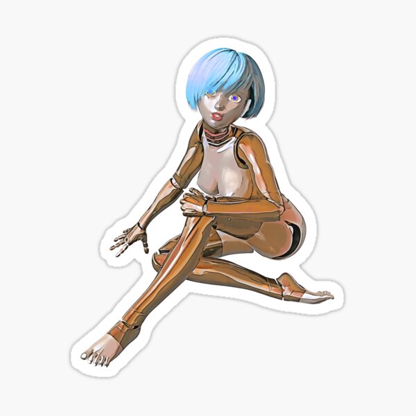 Bronze Bot Pinup Sticker