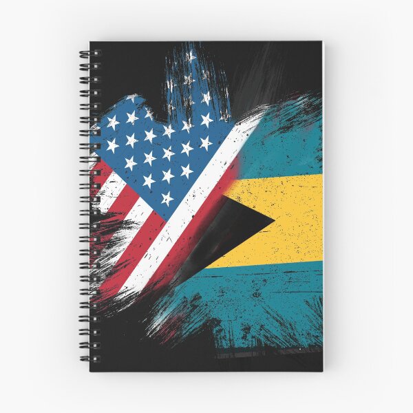 Aperçu de l'œuvre Drapeau américain des Bahamas créée et vendue par RemmysDesigns.