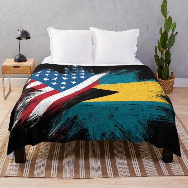 Item preview, Bahamian American Combination Flag designed and sold by RemmysDesigns.