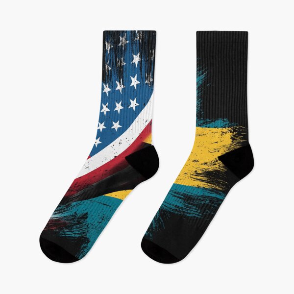 Item preview, Bahamian American Combination Flag designed and sold by RemmysDesigns.
