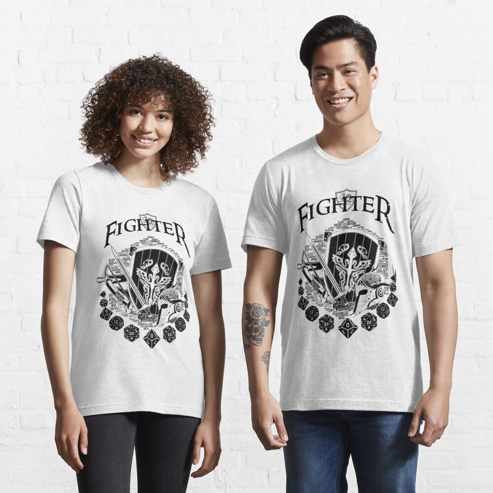 Rpg Class Series Fighter Black Version T Shirt By Milmino Redbubble 7874