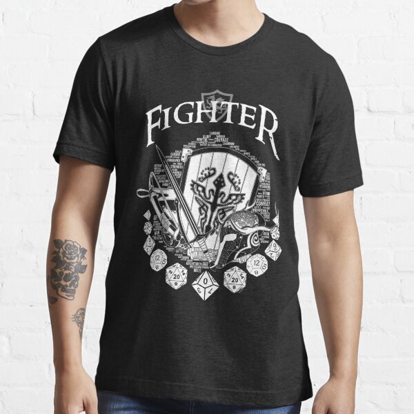 Rpg Class Series Fighter White Version T Shirt For Sale By Milmino Redbubble Fighter T 9747