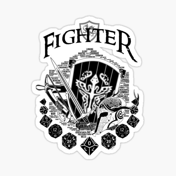 RPG Class Series: Fighter - Black Version Sticker