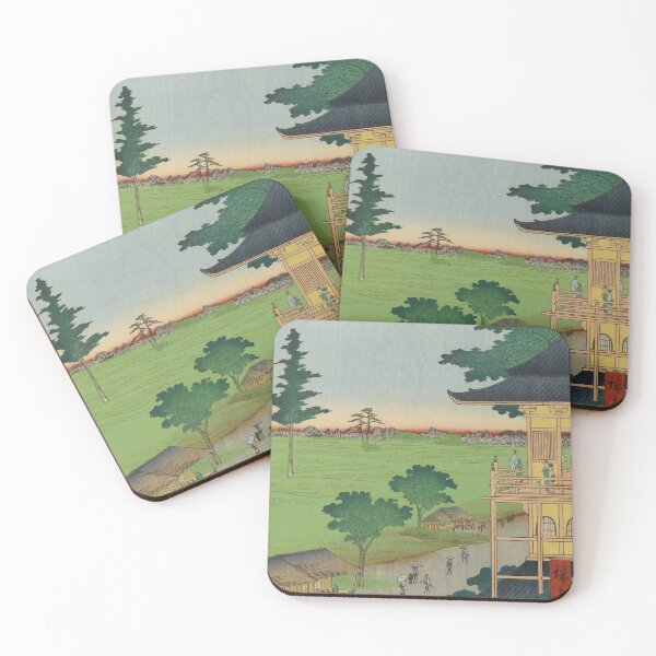Item preview, Japanese Ancient Temple Vintage Ukiyo-e Woodblock Print designed and sold by VintageArchive.
