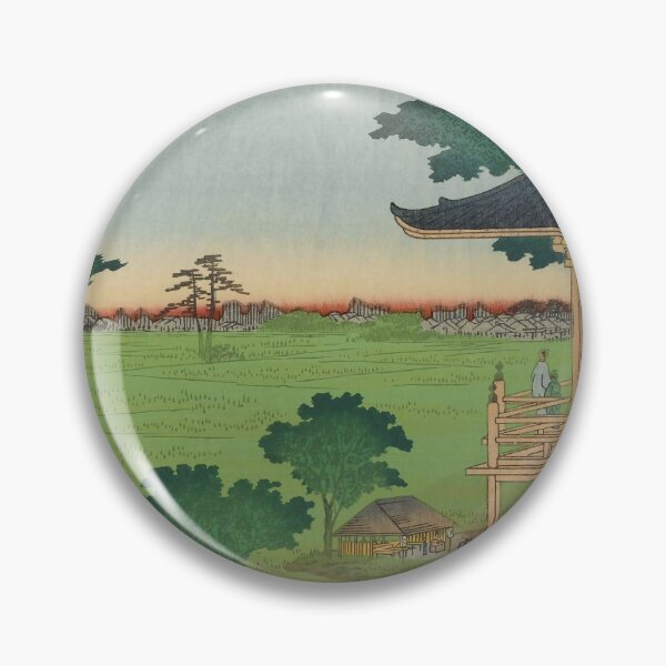 Item preview, Japanese Ancient Temple Vintage Ukiyo-e Woodblock Print designed and sold by VintageArchive.