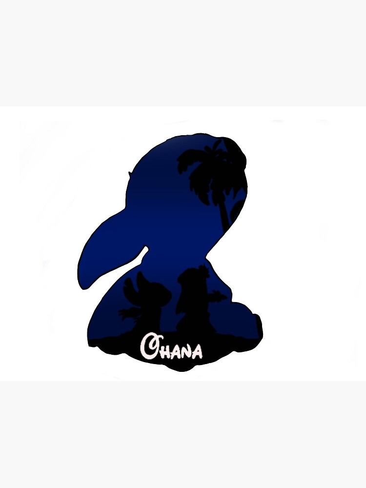 Lámina fotográfica «Silueta de Lilo & Stitch Ohana» de EaglesStudio ...