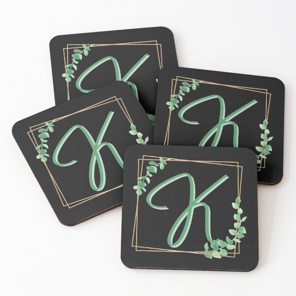 Item preview, Letter K Monogram - Floral Script Letter designed and sold by TeesForNerds.