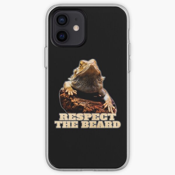 Funny Bearded Dragon Respect The Beard iPhone Soft Case