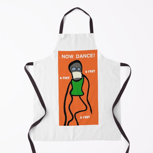 Item preview, DANCE WITH MASKS; 6 FEET, NOW DANCE! (Orange Background) designed and sold by dscottlarson.