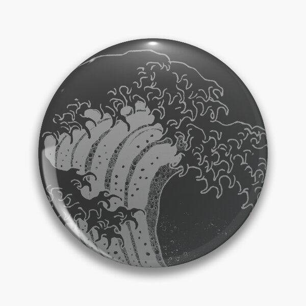 Item preview, Hokusai great Wave - Monochrome grey on grey designed and sold by helveticate.