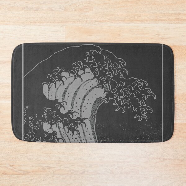 Item preview, Hokusai great Wave - Monochrome grey on grey designed and sold by helveticate.