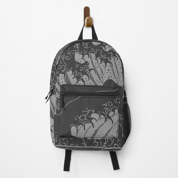 Item preview, Hokusai great Wave - Monochrome grey on grey designed and sold by helveticate.