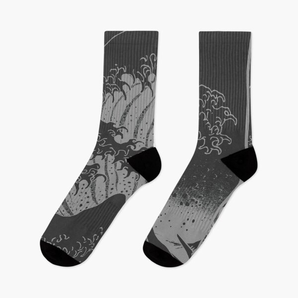 Item preview, Hokusai great Wave - Monochrome grey on grey designed and sold by helveticate.