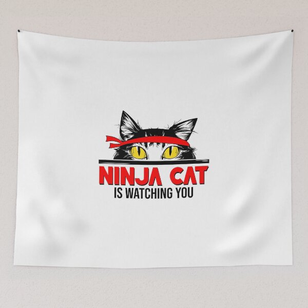 Item preview, Ninja Cat is watching you designed and sold by Tagesapfel.