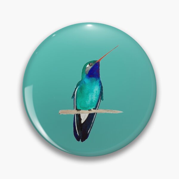Item preview, Broad-billed Hummingbird On A Turquoise Background designed and sold by Christiane Dobbins.