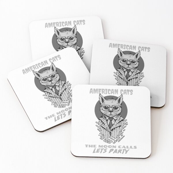 Item preview, Lets Party, The Moon Calls - American Cats designed and sold by Salkian.
