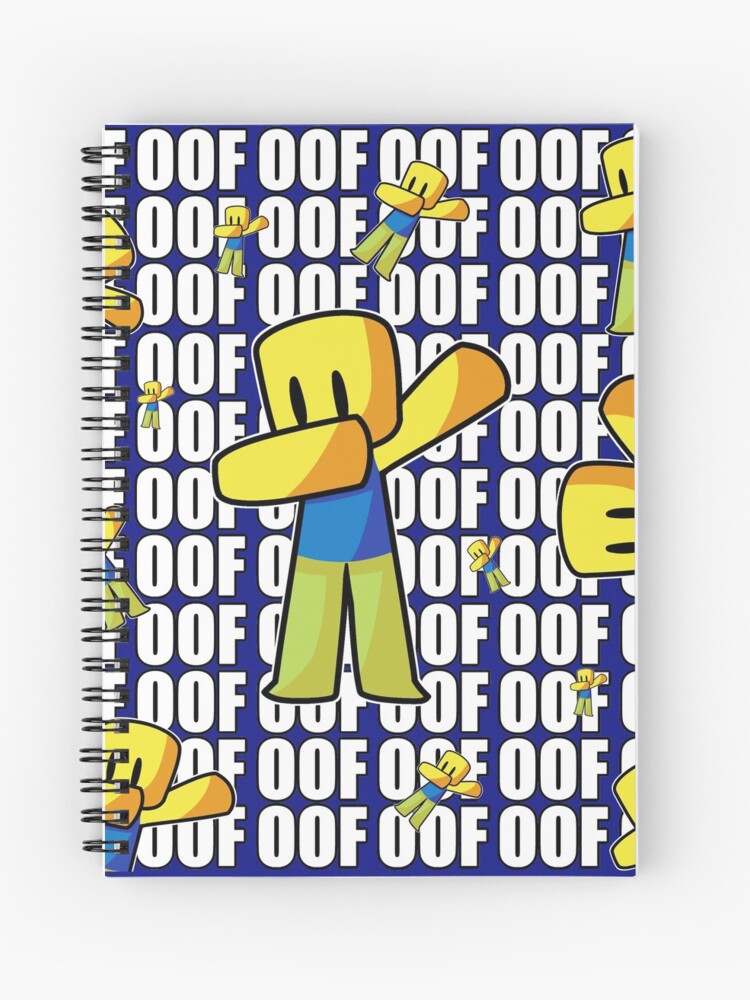 Roblox Oof Dabbing Dab Hand Drawn Pattern Gaming Noob Gift For Kids Spiral Notebook By Smoothnoob Redbubble - roblox kids stickers redbubble