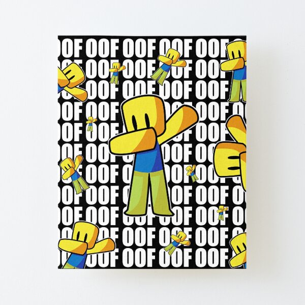 Roblox Oof Dabbing Dab Hand Drawn Gaming Noob Gift For Gamers Mounted Print By Smoothnoob Redbubble - oofy roblox username