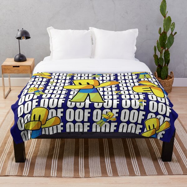 Roblox Oof Throw Blanket By Tshirtsbyms Redbubble - roblox oof comforters