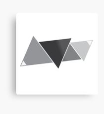 Grey Rectangles by H.D Metal Print