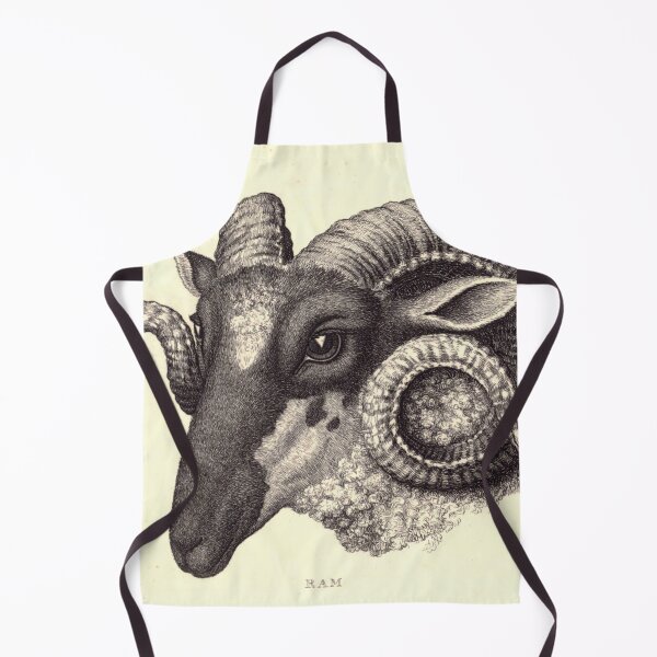 Item preview, Antique Ram's Head designed and sold by BlueSpecsStudio.