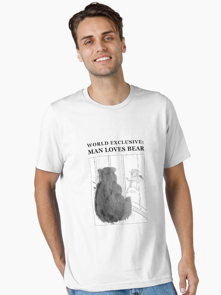 Thumbnail 2 of 7, Essential T-Shirt, Man Loves Bear designed and sold by LowHumour.