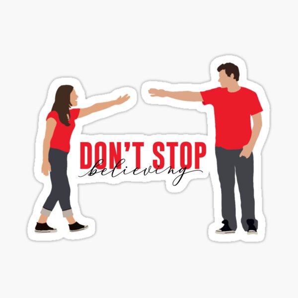 Finn and Rachel - Don't Stop Believing Sticker